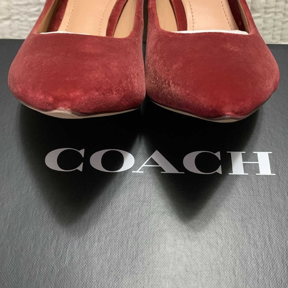 NEW COACH Skyler Vero Cupid
Velvet Cherry Pumps Size 9 Classic Formal Reception - Picture 12 of 15